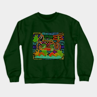 Florida Hurricane Alligator - Green Orange Blue yellow Crewneck Sweatshirt